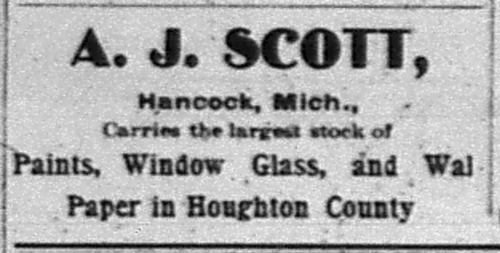 Newspaper ad - <i>The Daily Mining Gazette</i>, 27 Jan 1900